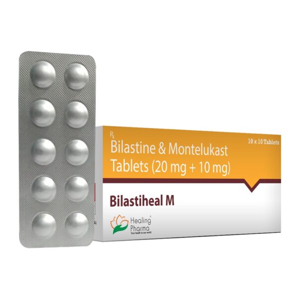 Bilastine 20mg + Montelukast 10mg (Bilastiheal M) – 10 Tablets