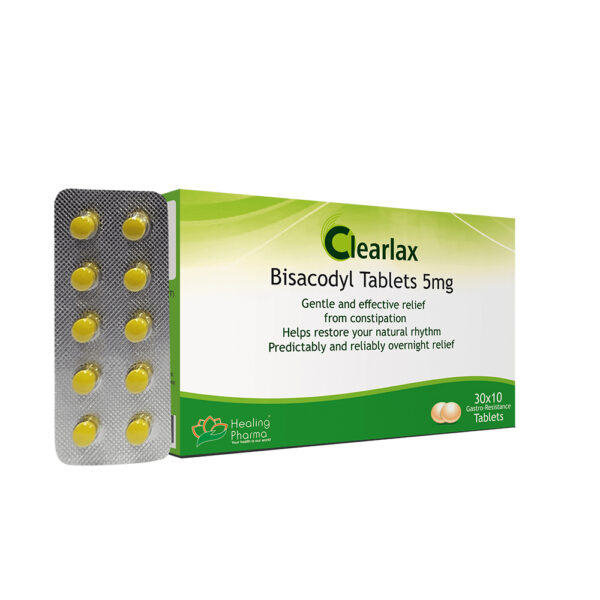 Bisacodyl IP 5mg (Clearlax 5mg) – 10 Tablets