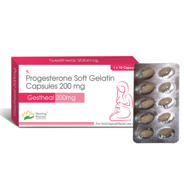 Progesterone 200mg Softgel (Gestheal 200) - 10 Tablets