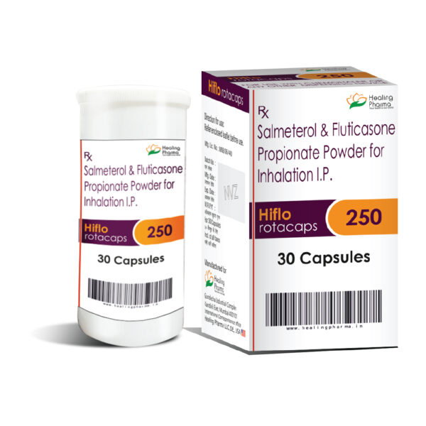 Salmeterol 50mcg + Fluticasone 250mcg (Hiflo 250 Rotacaps) - 30 Rotocapsules