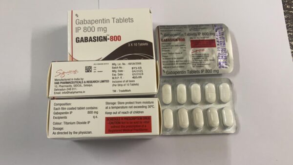 Gabasign 800 mg  Gabapentin 10 pill