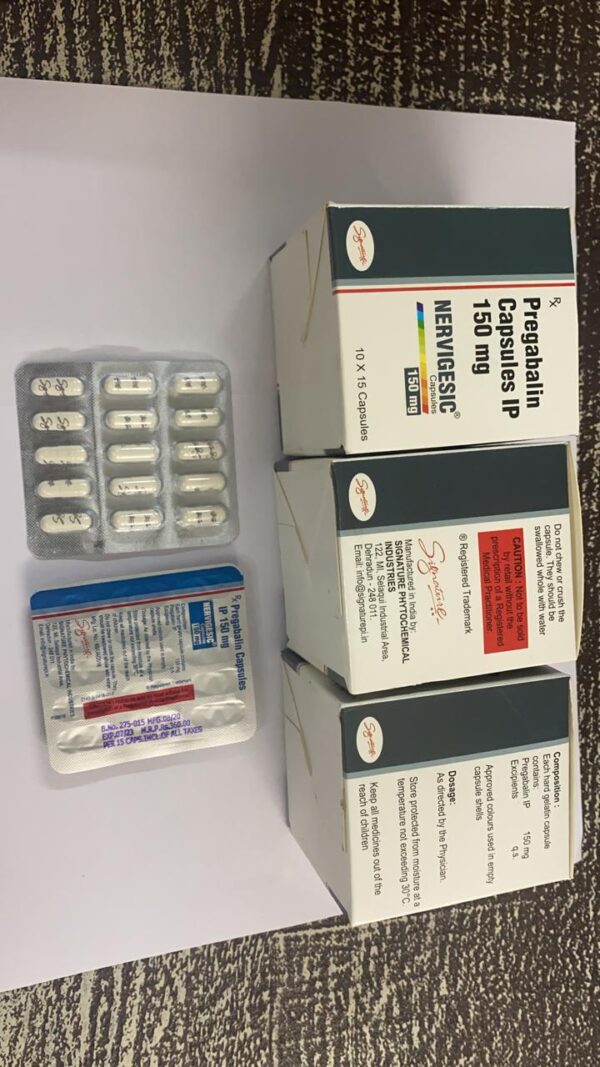 Nervigisic 150 mg 15 caps  Pregabalin
